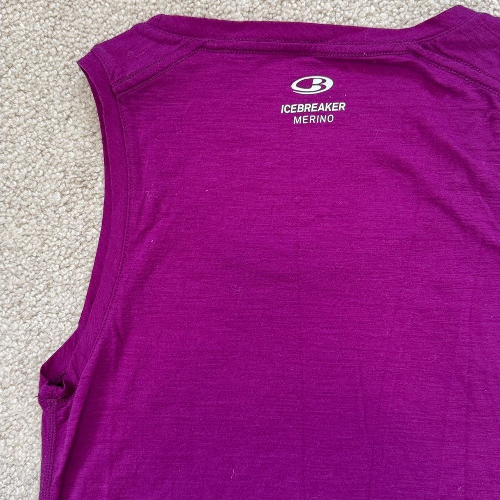 Icebreaker Merino Wool Tank Top Magenta Purple SzXS